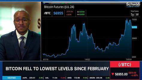 Bitcoin falls to lowest level since February