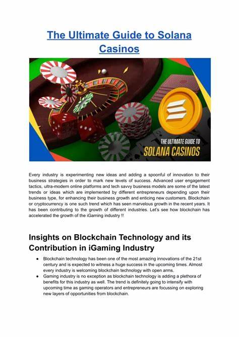 An in- Depth guide to Solana casinos - Unveiling the future of cryptocurrency gambling - SWAGGER Magazine