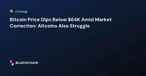 Bitcoin Drops to $84,500, Most Altcoins See Price Dips - Gadgets 360
