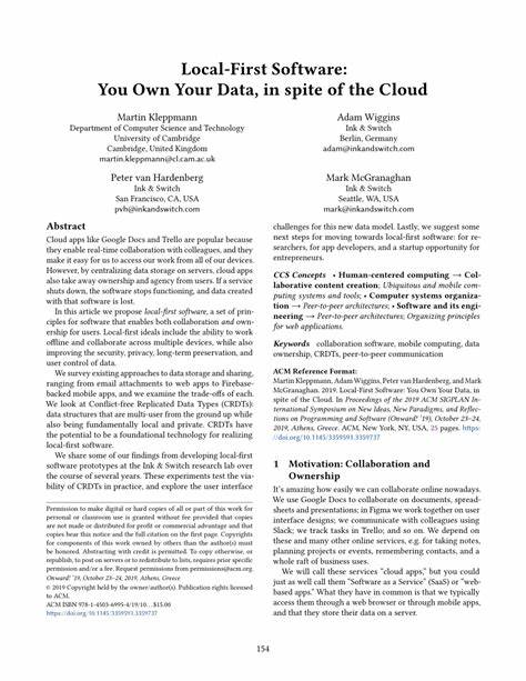 Local-first software: You own your data, in spite of the cloud