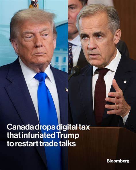 Canada Drops Digital Tax That Infuriated Trump to Restart Trade Talks