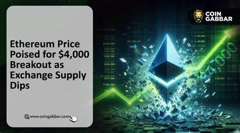 Ethereum Price Poised for $4,000 Breakout as Exchange Supply Dips