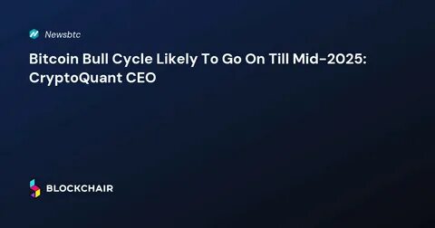 CryptoQuant CEO Predicts Longest Bitcoin Bull Cycle in History - CoinMarketCap