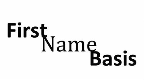 First-Name Basis