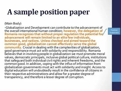 Discussion and position paper