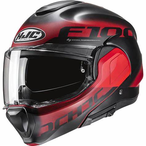 Casque F100 HETAL MC1SF HJC rouge/noir - maxxess.fr