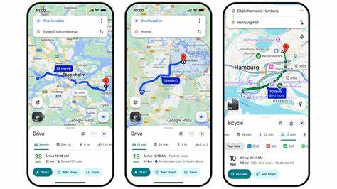 Få vägbeskrivningar och visa rutter i Google Maps