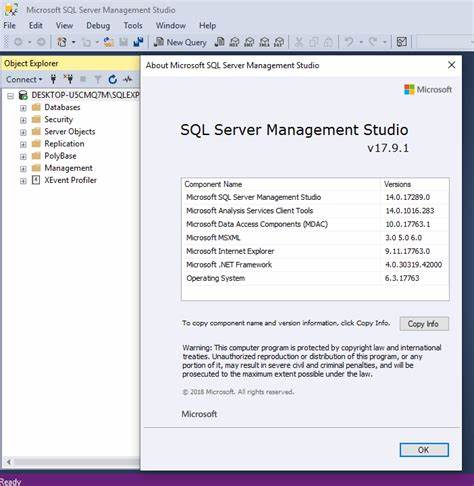 SQL Server Management Studio (SSMS) Versions