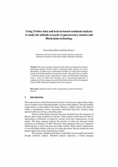Flood's Tweet Analysis on Cryptocurrency Market Sentiment - Blockchain.News