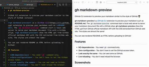 Meread – Locally preview how GitHub renders Markdown
