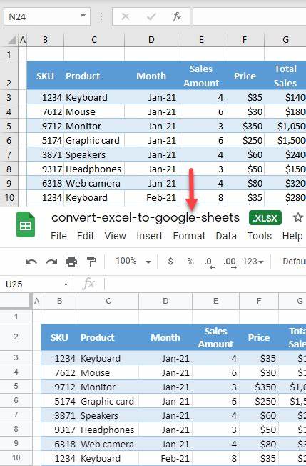 How to convert Excel files to Google Sheets