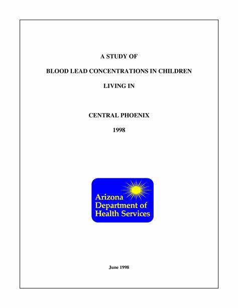 Lead concentrations in the blood of children in the United States