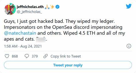 Fake OpenSea support staff are stealing cryptowallets and NFTs - BleepingComputer
