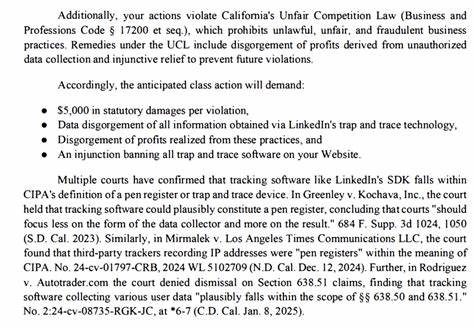 Tauler Smith Pen Trap and Trace Privacy Lawsuit Fix