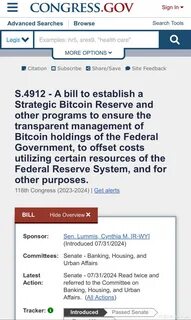 US Senator And Congressman Introduce Strategic Bitcoin Reserve Bills To Buy One Million BTC - Bitcoin Magazine