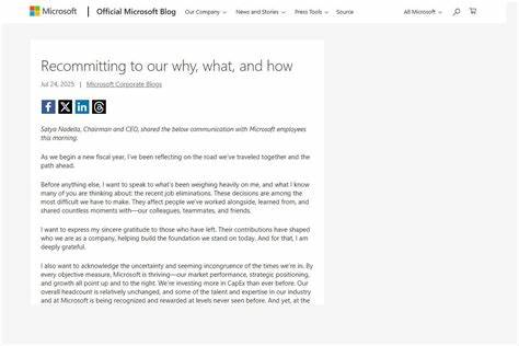 Microsoft: Recommitting to our why, what, and how