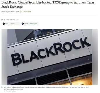 BlackRock, Citadel Securities-backed TXSE Group to launch Texas Stock Exchange - Reuters