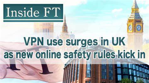 Use of VPNs surges in UK as new online safety rules kick in