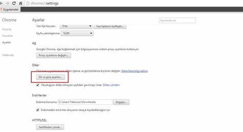 Sayfaları çevirme ve Chrome dillerini değiştirme