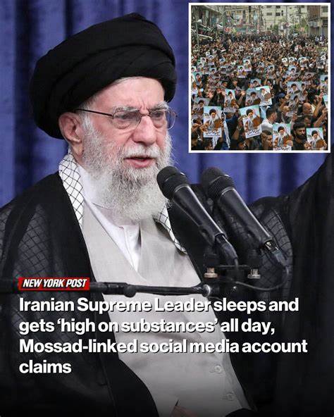Iranian Supreme Leader sleeps and gets 'high on substances' all day