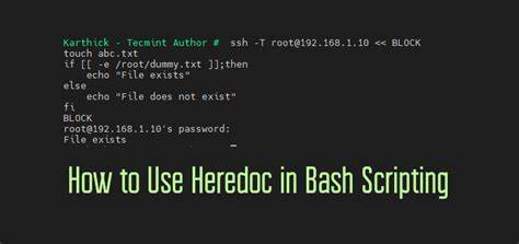 Heredocs Can Make Your Bash Scripts Self-Documenting