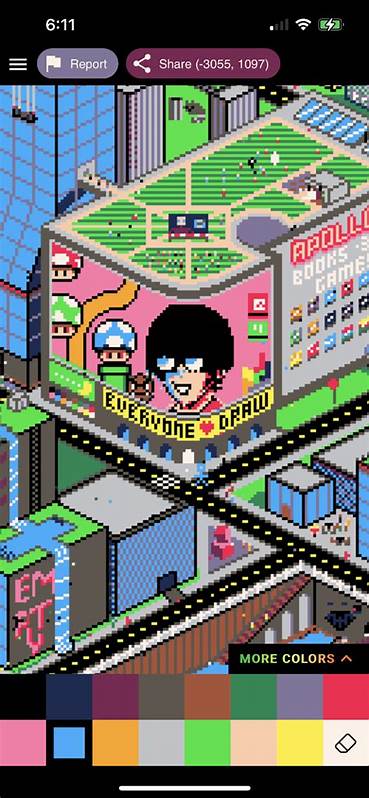 Everyone Draw: An infinite realtime canvas with 416M individual pixels
