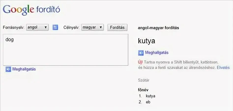 Google Fordító