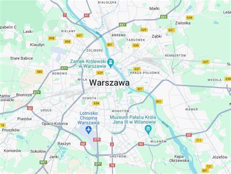 Mapa Google - Warszawa