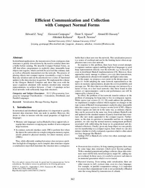 Efficient communication and collection with compact normal forms in Haskell [pdf]