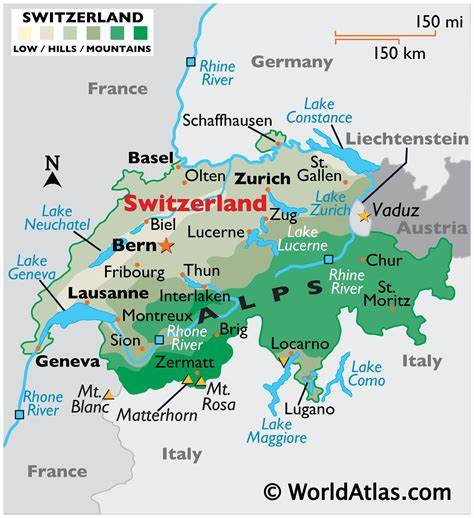 Maps of Switzerland | Detailed map of Switzerland in English | Tourist 