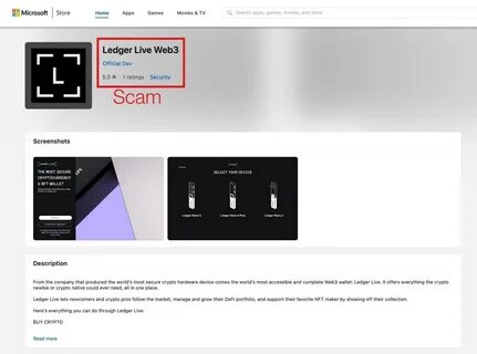 Fake Ledger App Scams $768,000 On Microsoft Store - Techworm