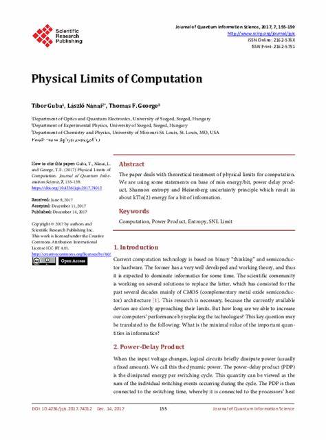Physical Limits of Computation