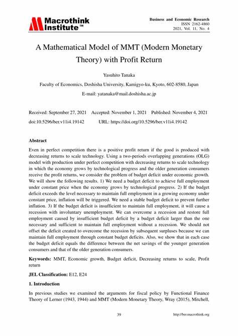 Does MMT need a mathematical model? Or greater self-awareness? - Econlib