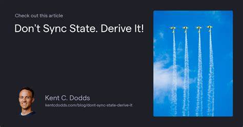 React: Don't sync state, derive it