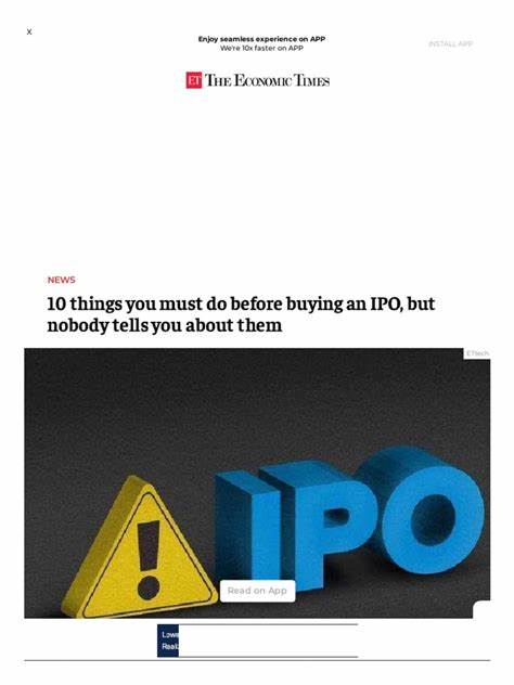 10 things you must do before buying an IPO, but nobody tells you about them - The Economic Times