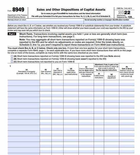 IRS Form 8949: Sales and Other Dispositions of Capital Assets - Investopedia