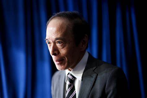 BOJ's Ueda keeps rate-hike pledge but warns of US tariff impact