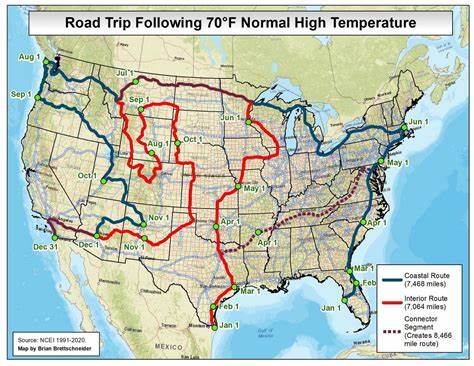 The Seventy Degree Route