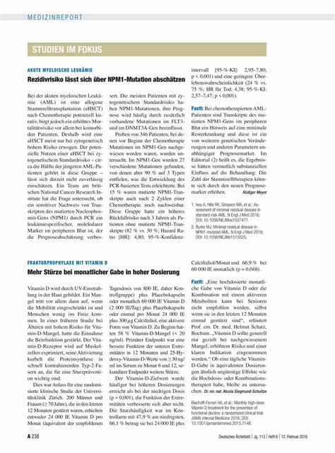 Akute myeloische Leukämie: Rezidivrisiko lässt sich über NPM1-Mutation 