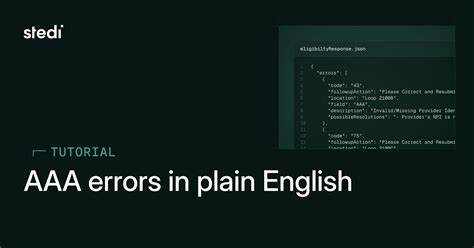 AAA eligibility errors in plain English