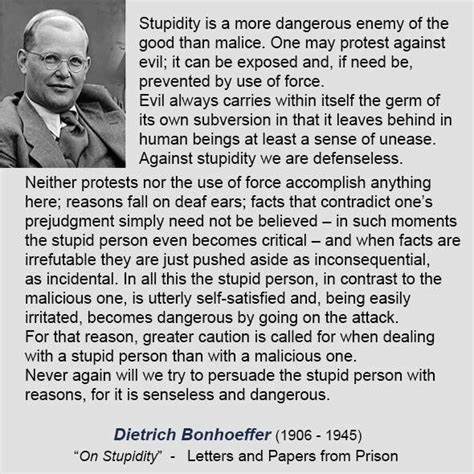 Bonhoeffer: On Stupidity