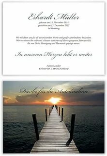 Trauer Danksagungskarten "Bank" ab 10 St. gestalten