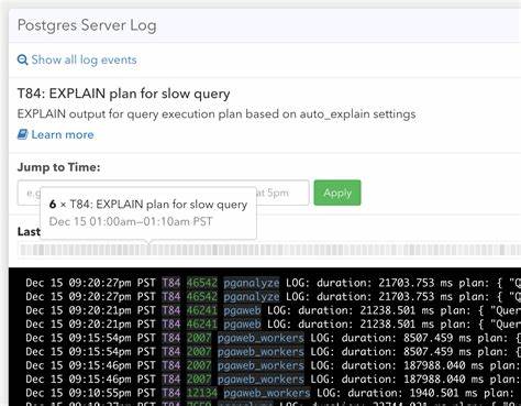 Pgexplaindash: Logs Postgres EXPLAIN ANALYZE results for analysis in a dashboard