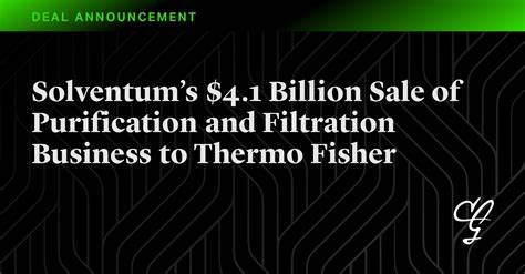 Solventum Amends Thermo Fisher Deal, Retains Water Filtration Business