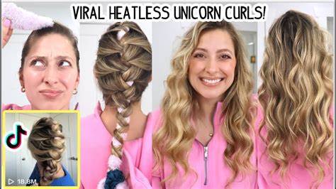 I Got Effortless Waves With TikTok's Unicorn Heatless Curls Hack, Here's How to Do It