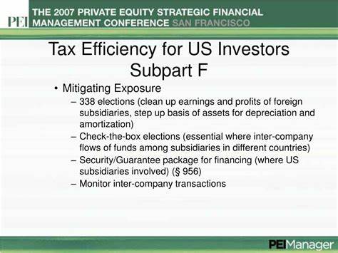 Important Subpart F and PFIC Changes for U.S. Investors and Domestic Funds - Fenwick & West LLP