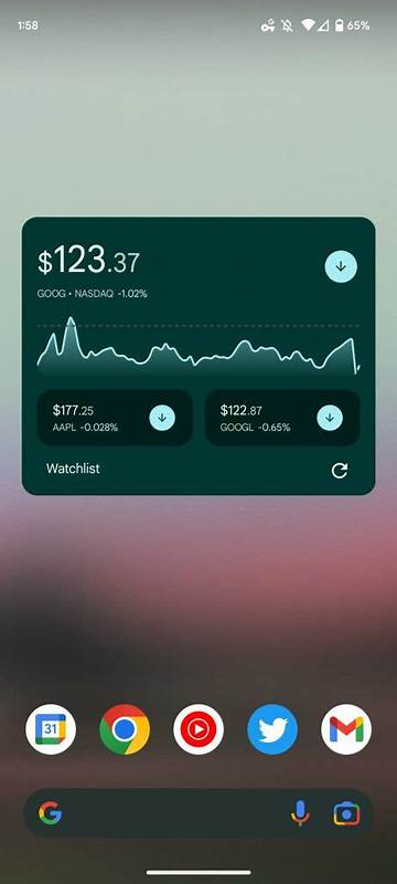 Google app rolling out ‘Finance Watchlist’ stocks widget [U] - 9to5Google
