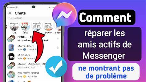 On est pas ami fb mais personne apparait actif dans mon mssenge
