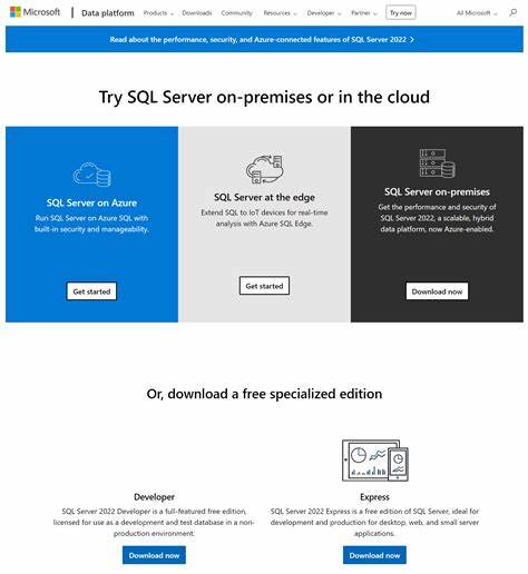 Microsoft SQL Server downloads
