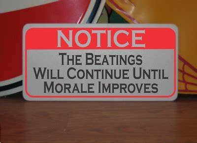 The Tariff Beatings Will Continue Until Morale Improves
